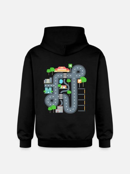 Car Play Mat Shirt for Dad - Gildan Unisex Softstyle® Midweight Hoodie - black