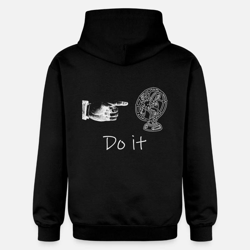 Finger und Ventilator - Gildan Unisex Softstyle® Midweight Hoodie - Schwarz