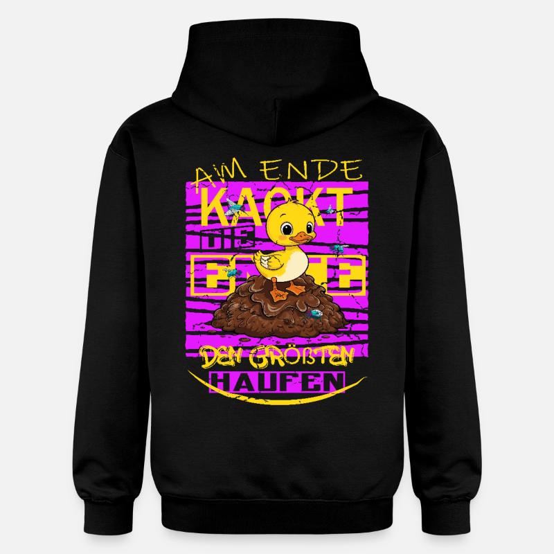 Caca de canard ! - Sweat à capuche Softstyle® Gildan Unisexe - noir