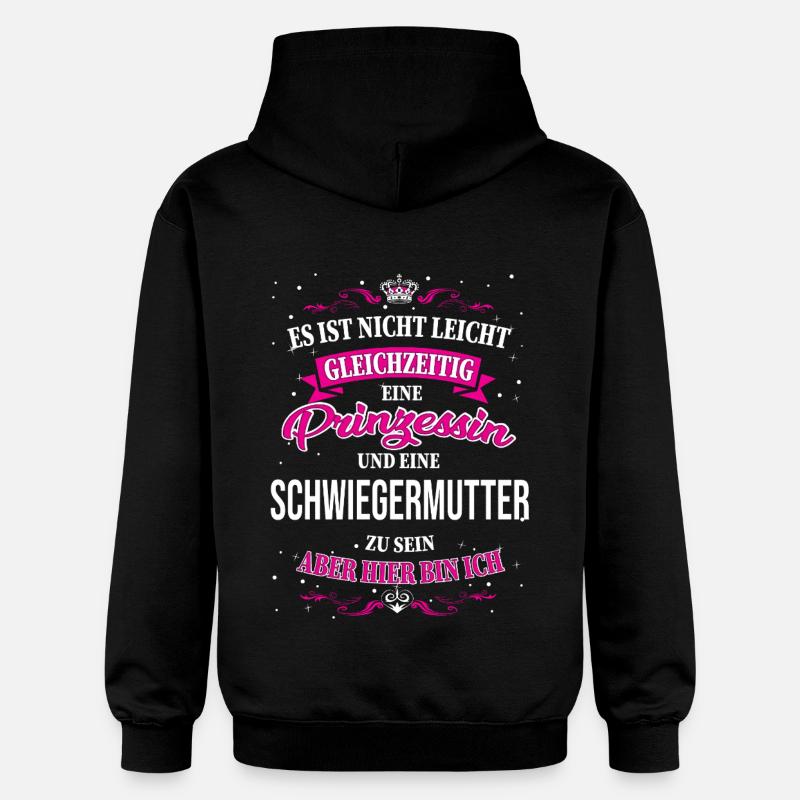 Belle-mère et princesse - Sweat à capuche Softstyle® Gildan Unisexe - noir
