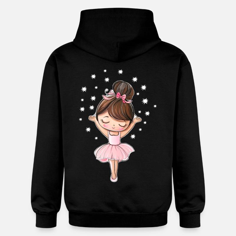 Ballerine avec étoiles - Sweat à capuche Softstyle® Gildan Unisexe - noir