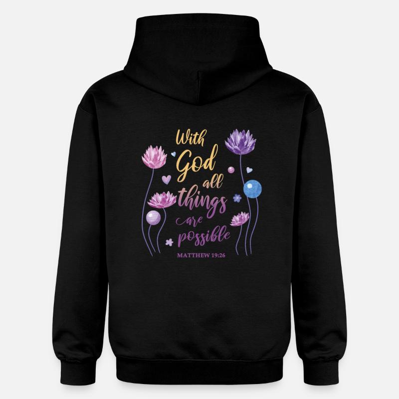 Citation religieuse Don chrétien - Sweat à capuche Softstyle® Gildan Unisexe - noir