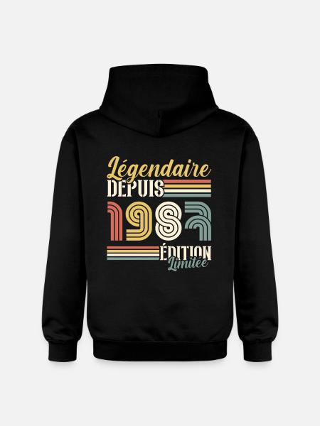 Légendaire Depuis 1987 - Sweat à capuche Softstyle® Gildan Unisexe - noir