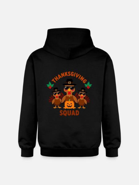 Thanksgiving Squad - Gildan Unisex Softstyle® Midweight Hoodie - black