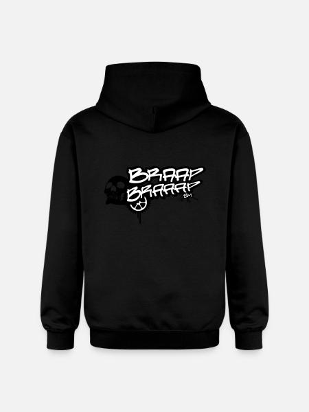 BRAAP BRAAAP MACHINE SKULL - Gildan Unisex Softstyle® Midweight Hoodie - Schwarz