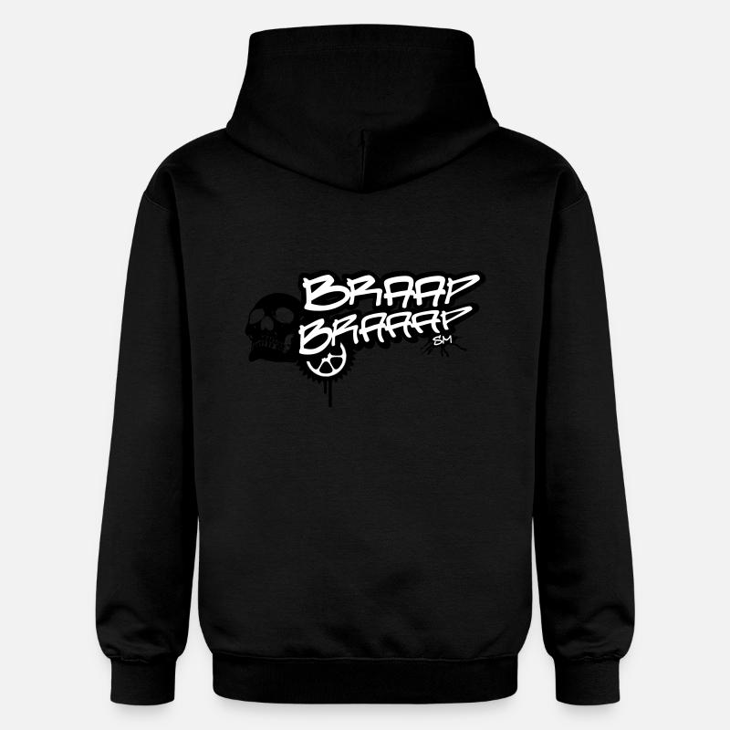 BRAAP BRAAAP MACHINE SKULL - Gildan Unisex Softstyle® Midweight Hoodie - Schwarz