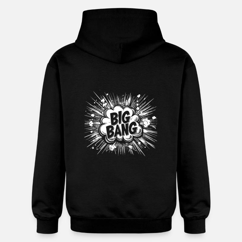 Urknall Outfit - Comic-Explosion im Design - Gildan Unisex Softstyle® Midweight Hoodie - Schwarz
