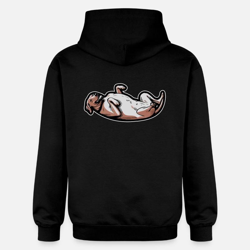 Rhodesian Ridgeback Yoga Rhodesian Ridgebacks - Gildan Unisex Softstyle® Midweight Hoodie - black