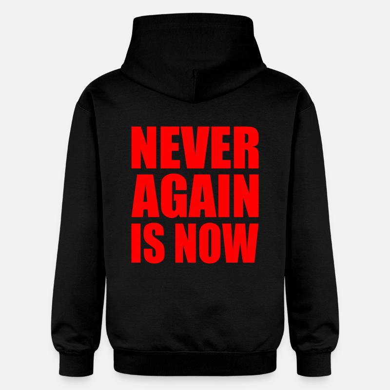 Never again is now - Sweat à capuche Softstyle® Gildan Unisexe - noir