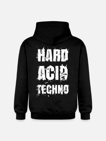 Hard Acid Techno Glitch - Gildan Unisex Softstyle® Midweight Hoodie - black