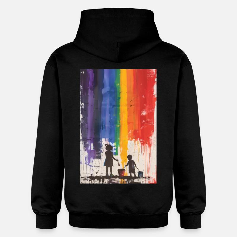Farbenfroh - Gildan Unisex Softstyle® Midweight Hoodie - Schwarz