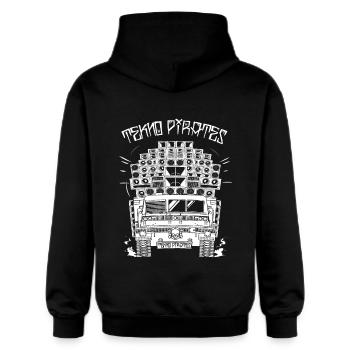 Free Tekno Pirates - Sweat à capuche Softstyle® Gildan Unisexe - noir - Dos - Nik (191cm)