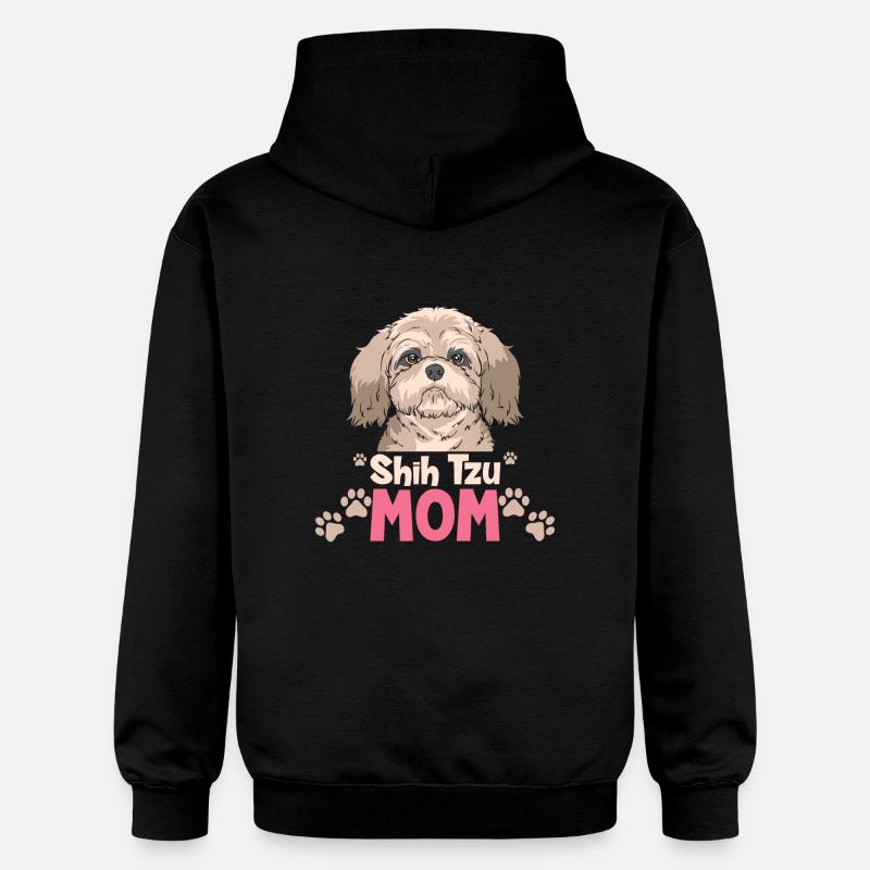 Shih Tzu Shih Tzu Mom - Sweat à capuche Softstyle® Gildan Unisexe - noir