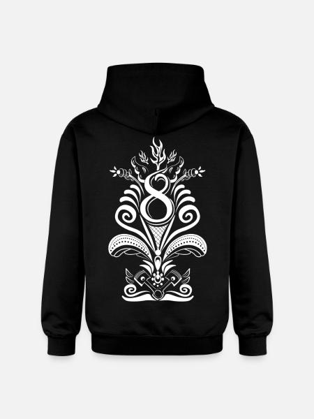 Kurbits V8 No:2 - weiß - Gildan Unisex Softstyle® Midweight Hoodie - Schwarz
