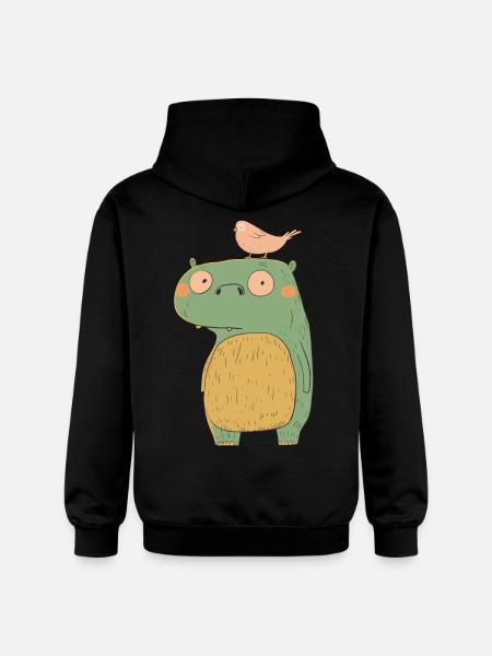 Little Monster | © M2-D2 - Gildan Unisex Softstyle® Midweight Hoodie - black