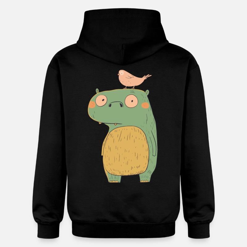 Petit monstre | © M2-D2 - Sweat à capuche Softstyle® Gildan Unisexe - noir