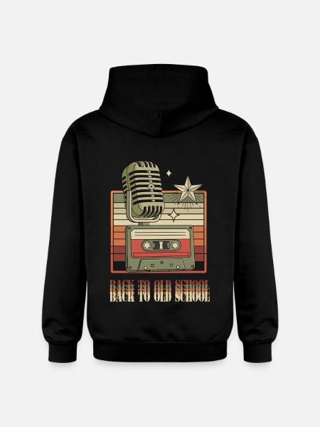 Back to Old School - Gildan Unisex Softstyle® Midweight Hoodie - black