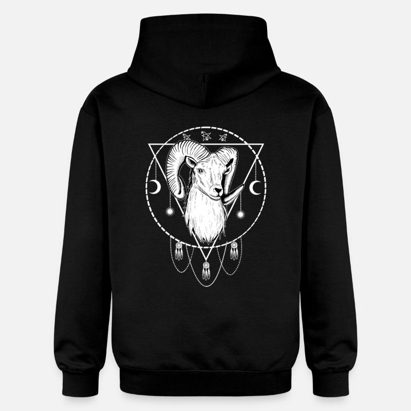 Bélier Occultisme - Sweat à capuche Softstyle® Gildan Unisexe - noir