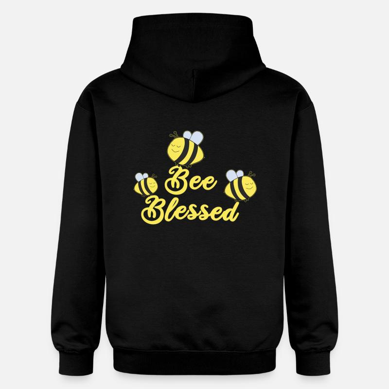 Bee Blessed Kinder Kirche - Gildan Unisex Softstyle® Midweight Hoodie - Schwarz