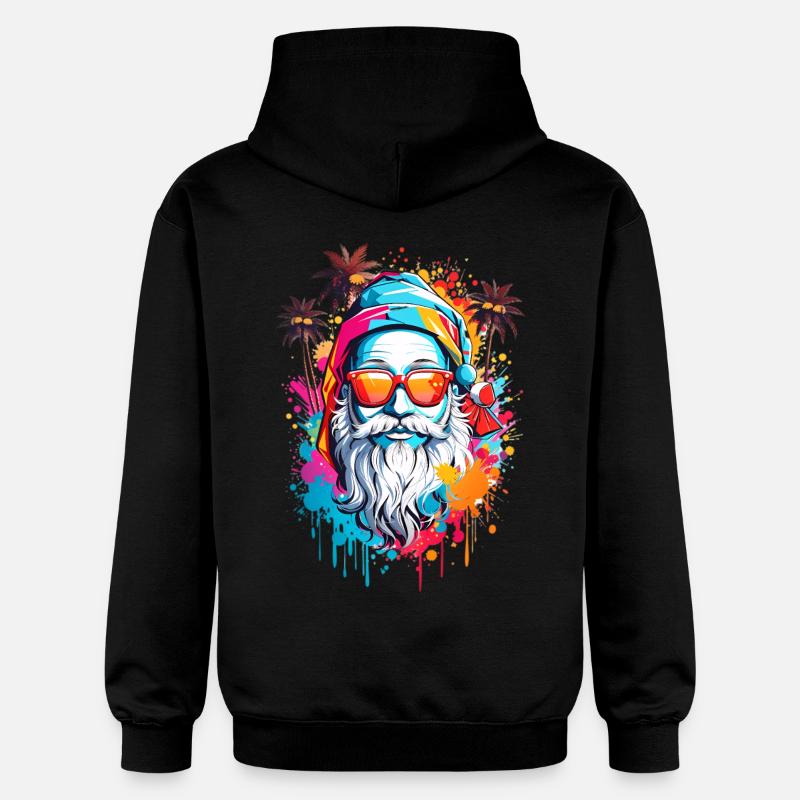 Père Noël cool - Sweat à capuche Softstyle® Gildan Unisexe - noir