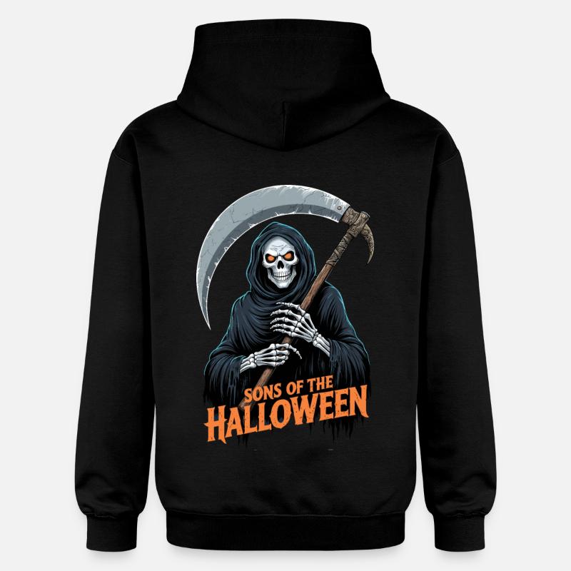 Faucheuse d’Halloween - Sweat à capuche Softstyle® Gildan Unisexe - noir