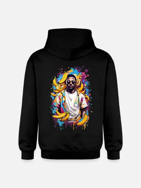 Banana Man - Gildan Unisex Softstyle® Midweight Hoodie - black