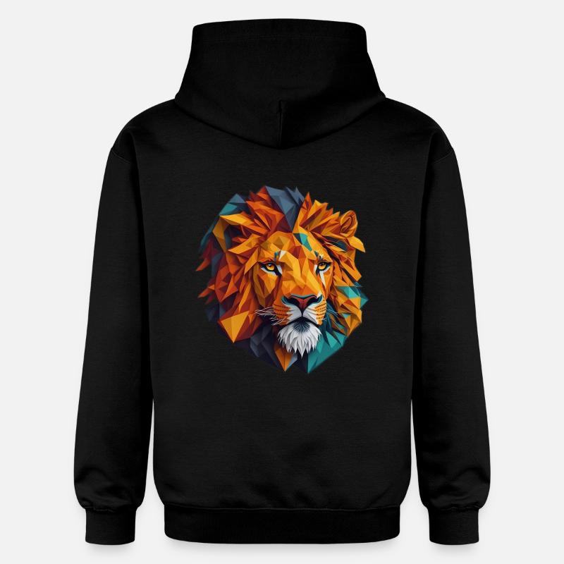 Tête de lion - Sweat à capuche Softstyle® Gildan Unisexe - noir