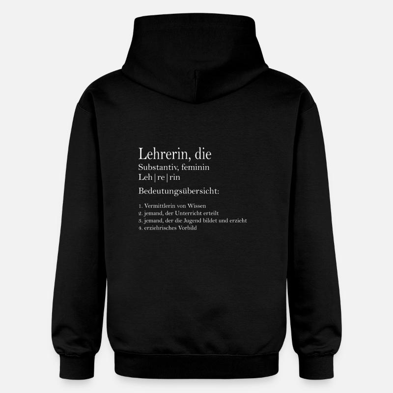 Definition Lehrerin - Gildan Unisex Softstyle® Midweight Hoodie - Schwarz