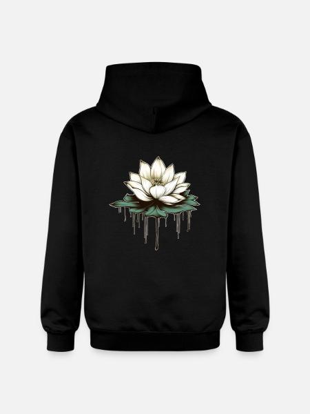 Lotus Blossom - Gildan Unisex Softstyle® Midweight Hoodie - black