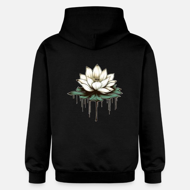 Fleur de lotus - Sweat à capuche Softstyle® Gildan Unisexe - noir