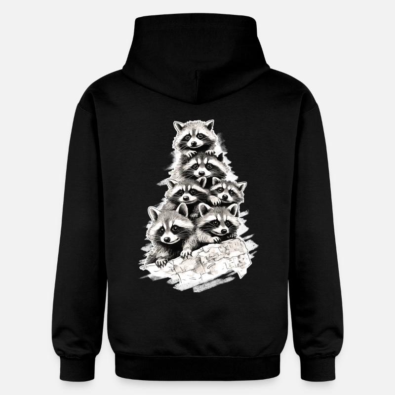 Ratons laveurs - Sweat à capuche Softstyle® Gildan Unisexe - noir