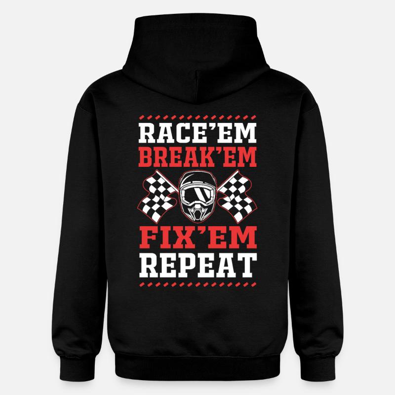 Course de dragsters - Sweat à capuche Softstyle® Gildan Unisexe - noir