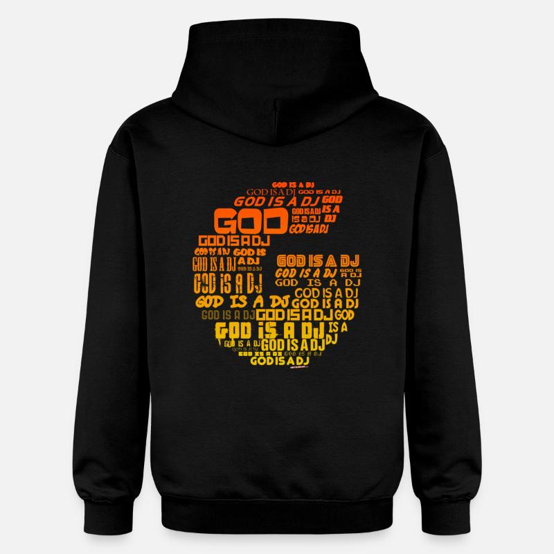 Dieu est un DJ - Sweat à capuche Softstyle® Gildan Unisexe - noir