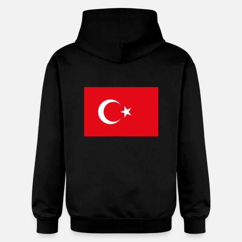 Drapeau national de la Turquie - Sweat à capuche Softstyle® Gildan Unisexe - noir