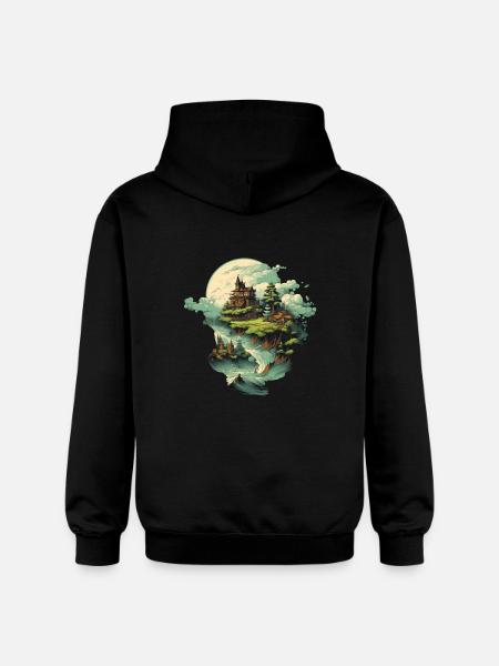 Landscape - Gildan Unisex Softstyle® Midweight Hoodie - black