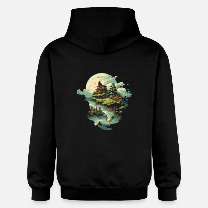 Paysage - Sweat à capuche Softstyle® Gildan Unisexe - noir