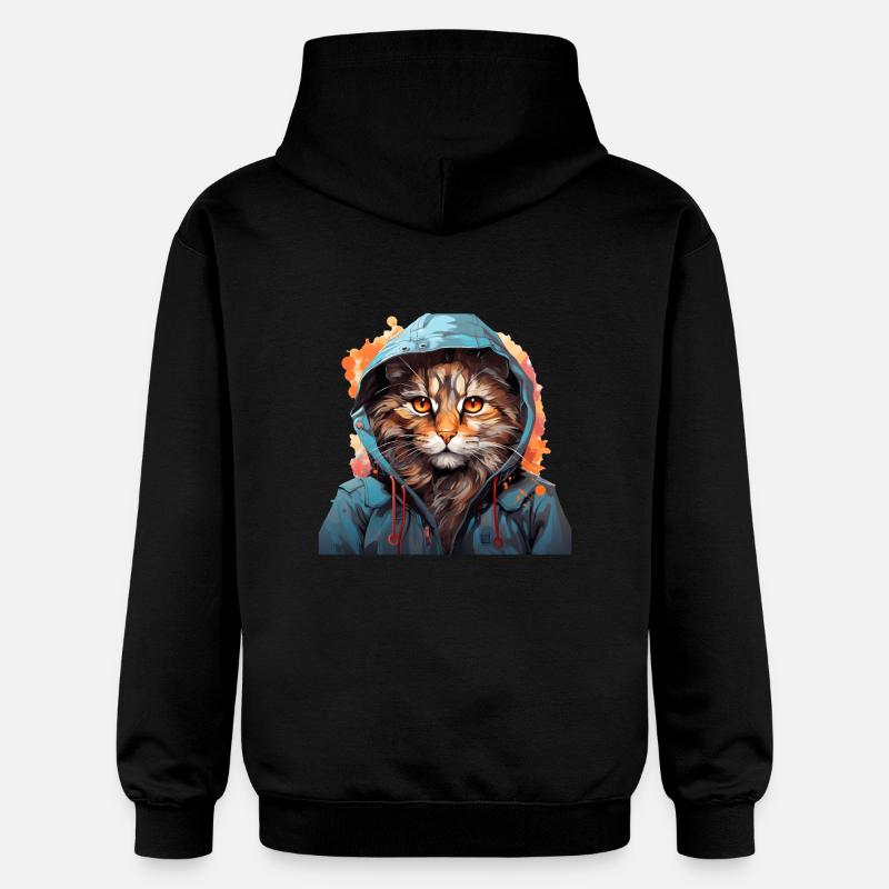 Chat - Sweat à capuche Softstyle® Gildan Unisexe - noir