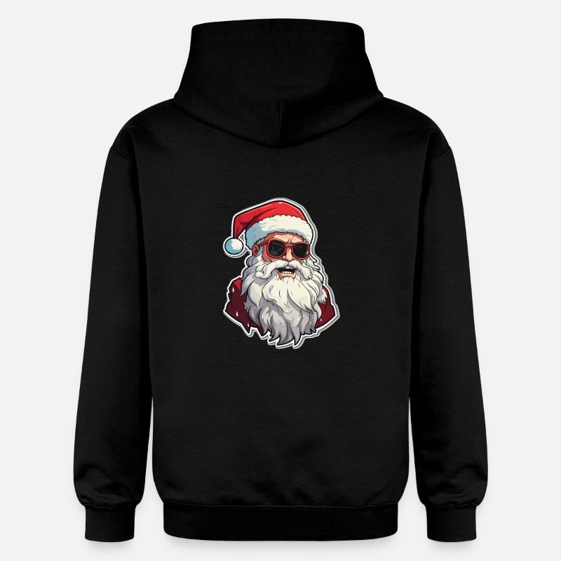 Père Noël - illustration - Sweat à capuche Softstyle® Gildan Unisexe - noir
