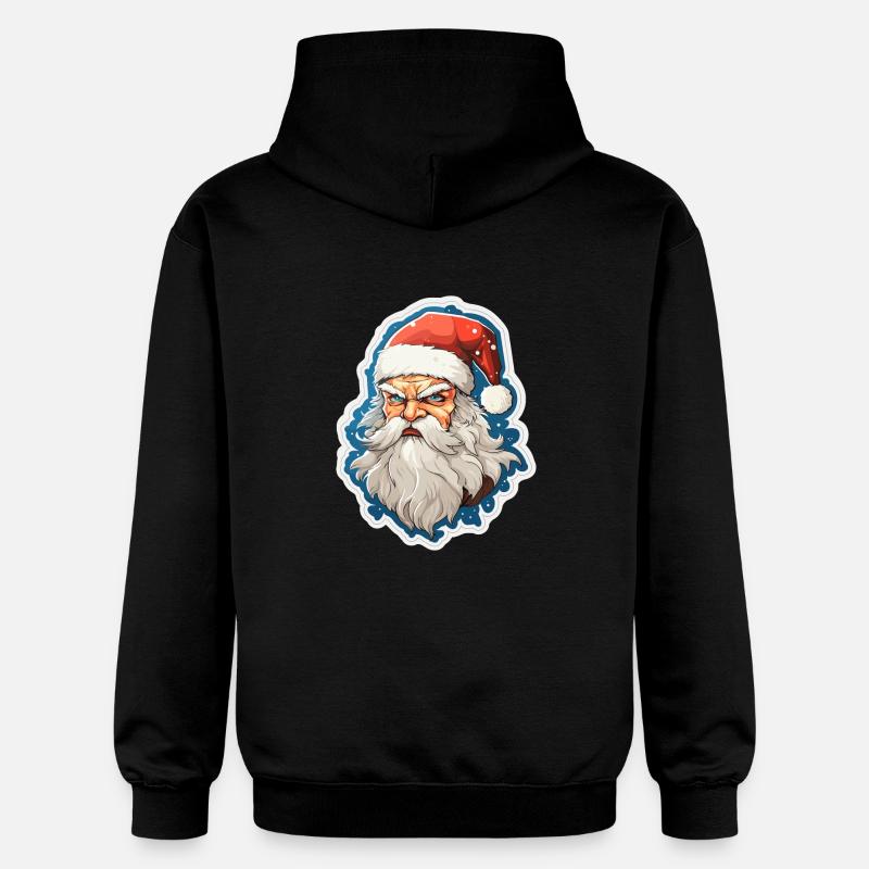 Père Noël - illustration - Sweat à capuche Softstyle® Gildan Unisexe - noir