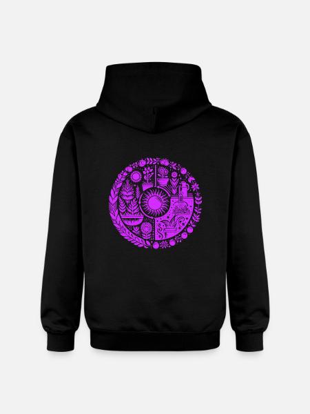 Permaculture Cycle - Gildan Unisex Softstyle® Midweight Hoodie - black