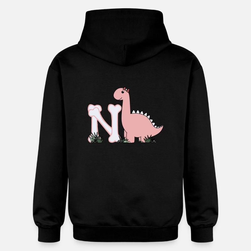 Lettre N - Sweat à capuche Softstyle® Gildan Unisexe - noir