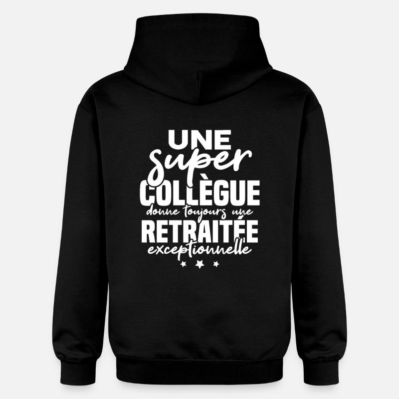 Super collègue / retraitée exceptionnelle - Sweat à capuche Softstyle® Gildan Unisexe - noir