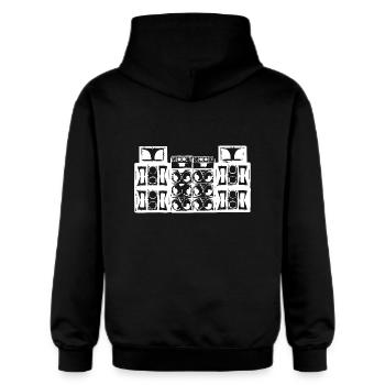 010 soundsystem - Gildan Unisex Softstyle® Midweight Hoodie - Schwarz - Hinten - Nik (191cm)