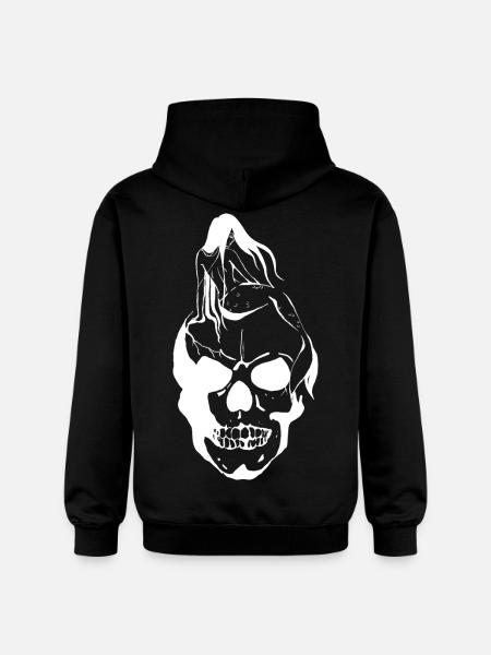 Mermaid on Skull - Gildan Unisex Softstyle® Midweight Hoodie - black