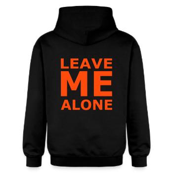 Leave Me Alone - Gildan Unisex Softstyle® Midweight Hoodie - Schwarz - Hinten - Nik (191cm)