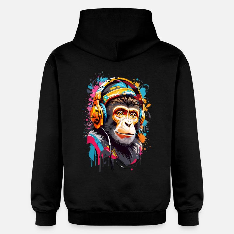 Singe cool - Sweat à capuche Softstyle® Gildan Unisexe - noir