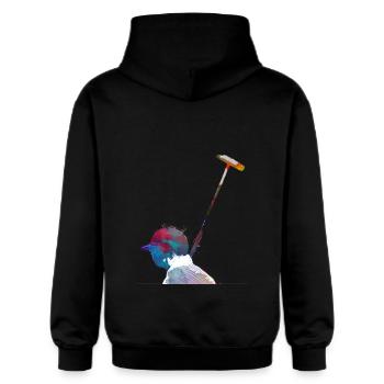 Polo Sport Kunst #polo #sport - Gildan Unisex Softstyle® Midweight Hoodie - Schwarz - Hinten - Nik (191cm)