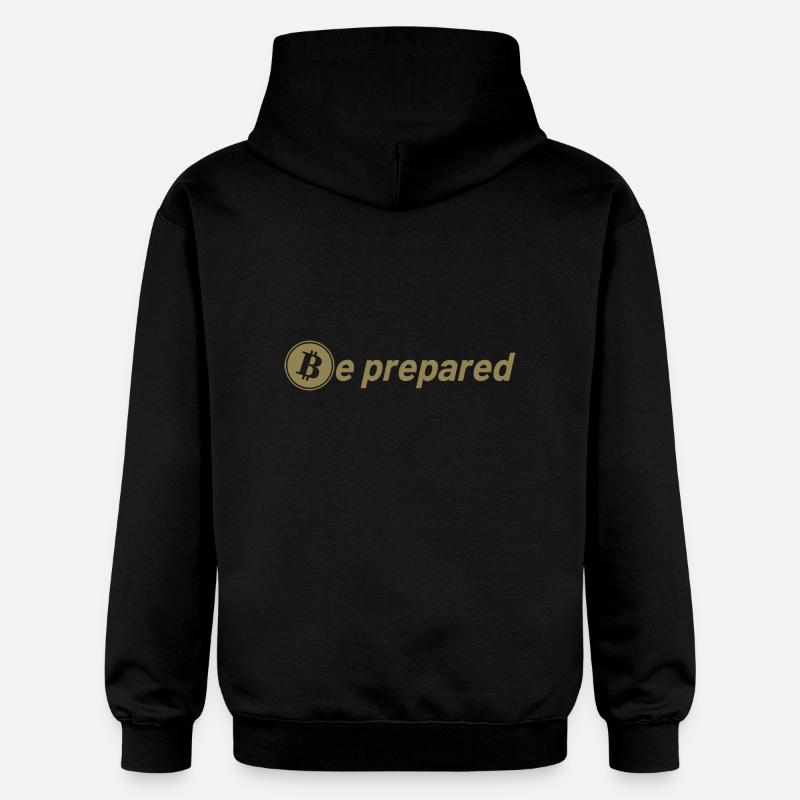 Bitcoin Sprüche Sei vorbereitet - Gildan Unisex Softstyle® Midweight Hoodie - Schwarz