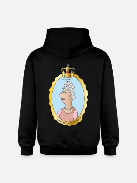 Queen Elizabeth II - Gildan Unisex Softstyle® Midweight Hoodie - Schwarz