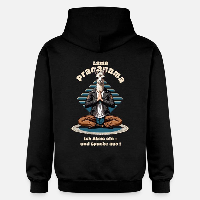 Lama drôle - Sweat à capuche Softstyle® Gildan Unisexe - noir